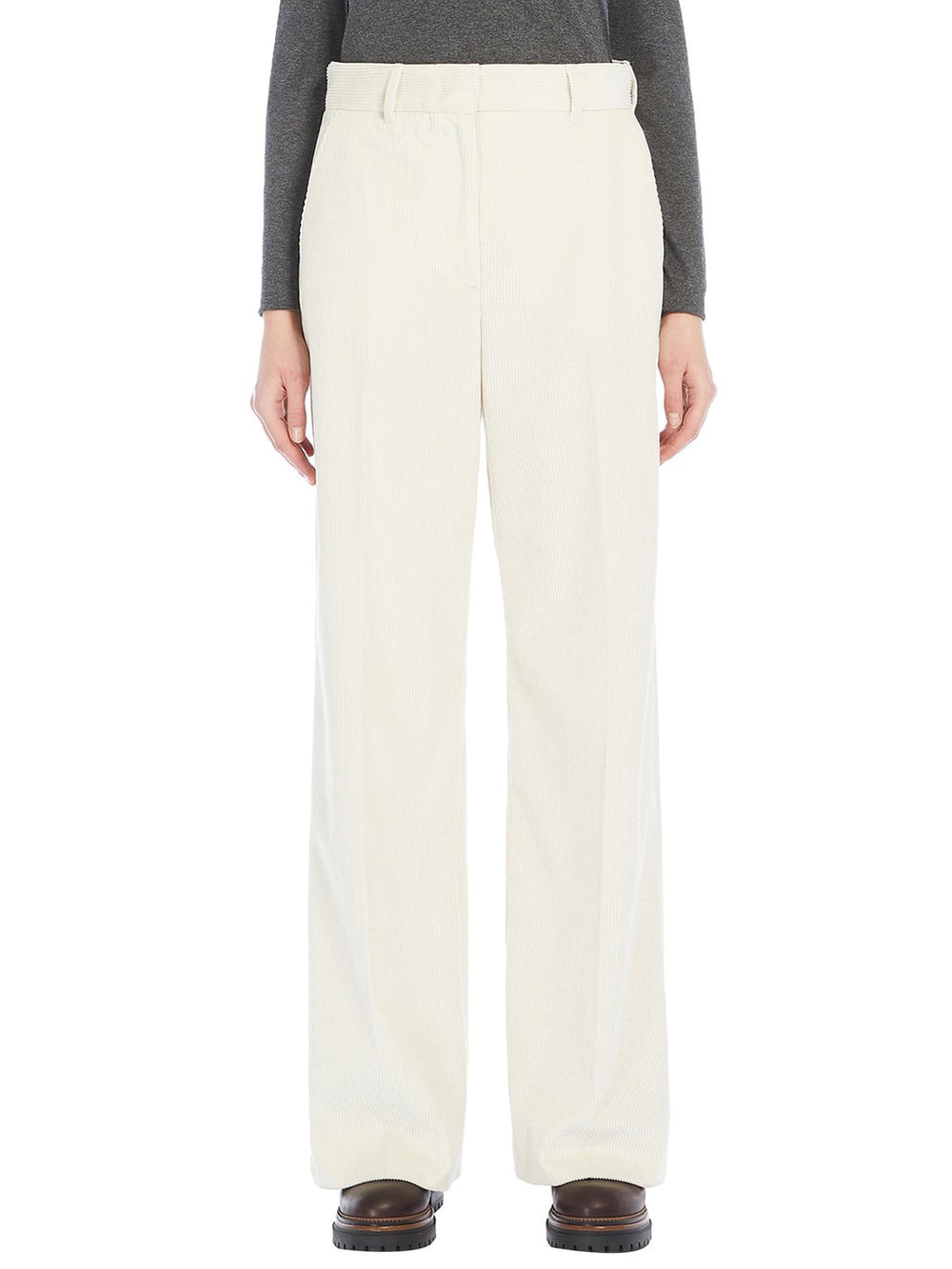 MAXMARA WEEKEND 2USCITA Pantalone Tania In Velluto MaxMara Weekend - Avorio