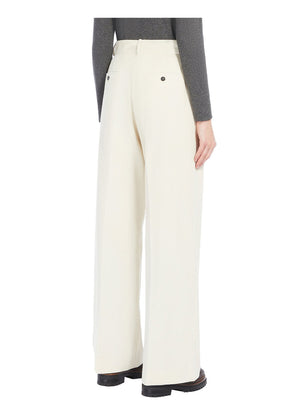 MAXMARA WEEKEND 2USCITA Pantalone Tania In Velluto MaxMara Weekend - Avorio