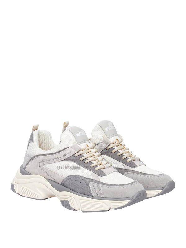 MOSCHINO CALZATURE PRE Sneakers Moschino Stardust60 Mix Avorio Tortora