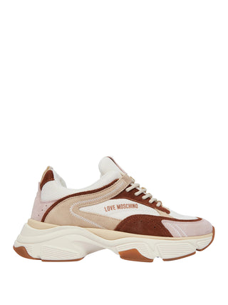 MOSCHINO CALZATURE PRE Sneakers Moschino Stardust60 Mix Avorio Cipria