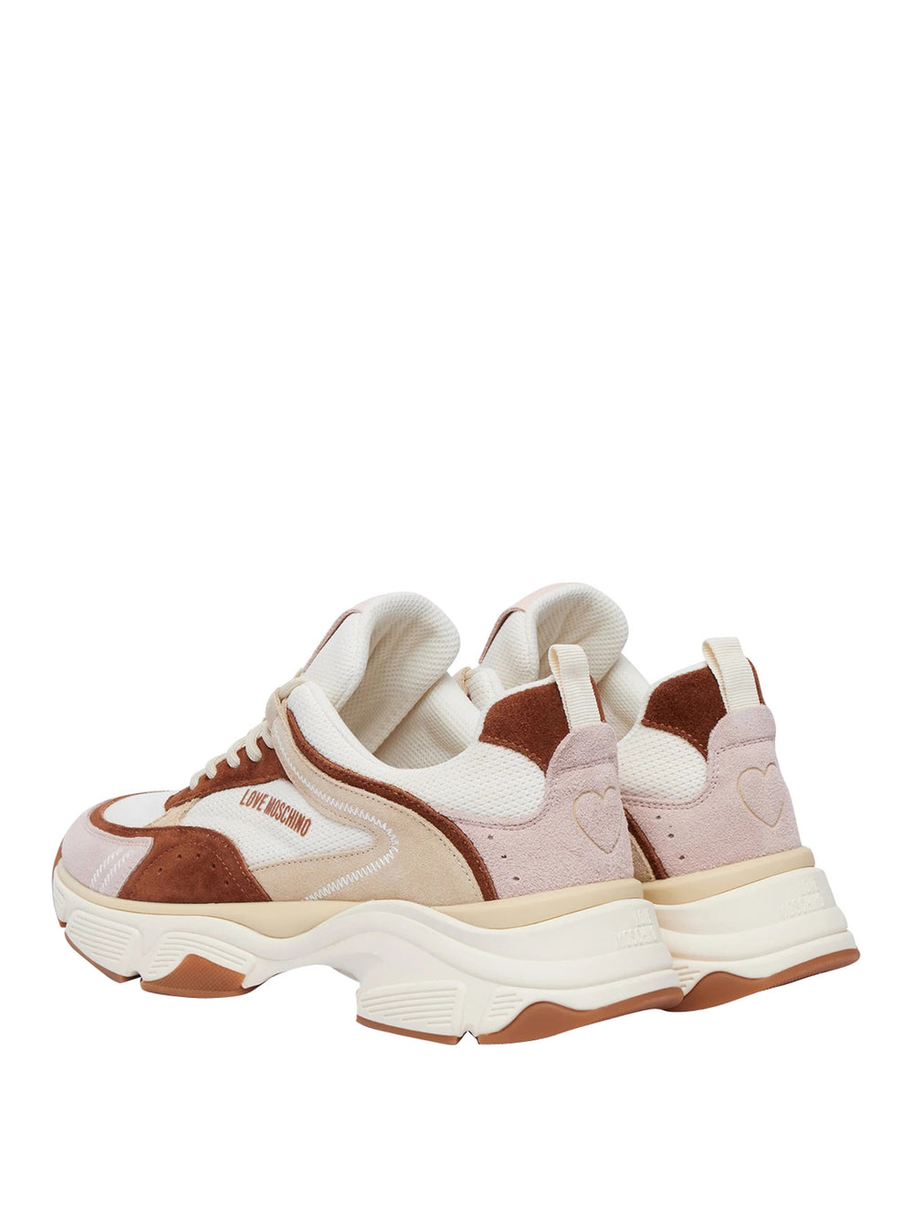 MOSCHINO CALZATURE PRE Sneakers Moschino Stardust60 Mix Avorio Cipria