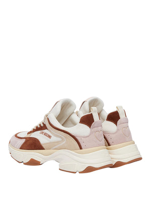 MOSCHINO CALZATURE PRE Sneakers Moschino Stardust60 Mix Avorio Cipria