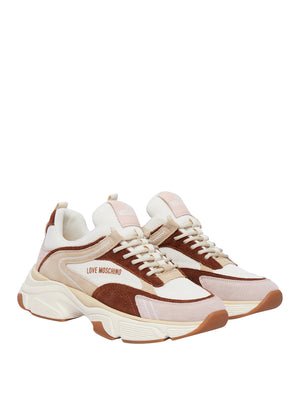 MOSCHINO CALZATURE PRE Sneakers Moschino Stardust60 Mix Avorio Cipria