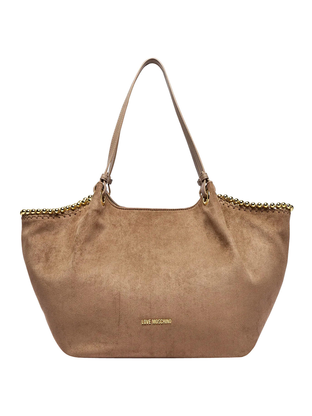 MOSCHINO COLLECTION Borsa A Mano Moschino Logo Frontale Sabbia