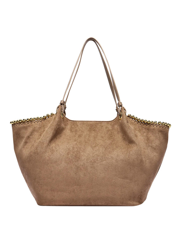 MOSCHINO COLLECTION Borsa A Mano Moschino Logo Frontale Sabbia