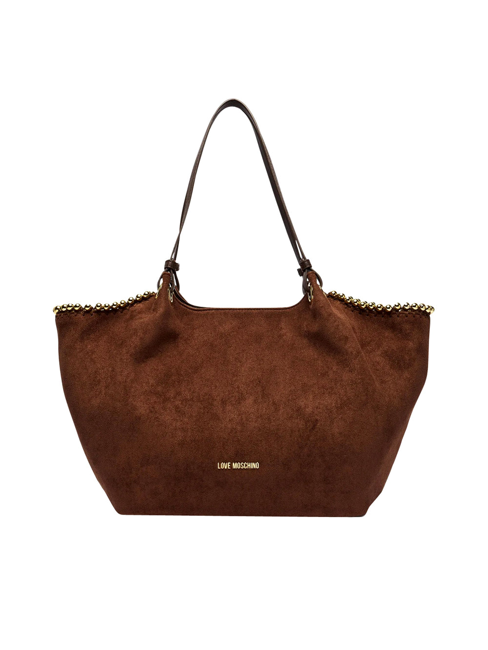 MOSCHINO COLLECTION Borsa A Mano Moschino Logo Frontale Cioccolato