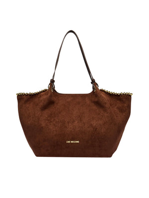 MOSCHINO COLLECTION Borsa A Mano Moschino Logo Frontale Cioccolato