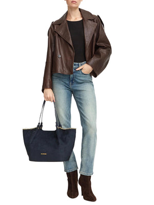 MOSCHINO COLLECTION Borsa A Mano Moschino Logo Frontale Navy