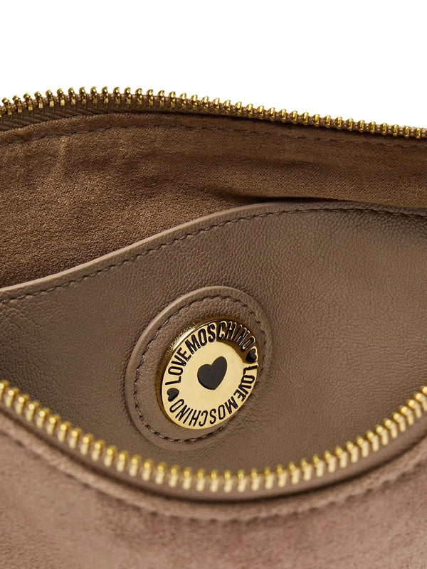 MOSCHINO COLLECTION Borsa Pochette Scamosciata Moschino - Sabbia