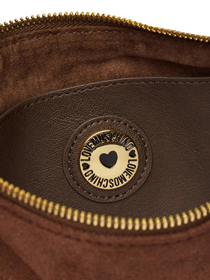 MOSCHINO COLLECTION Borsa Pochette Scamosciata Moschino - Marrone