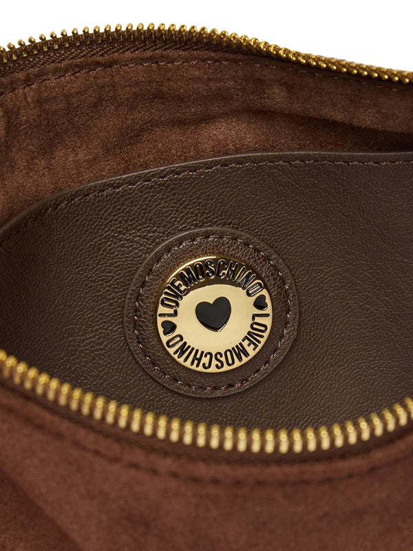MOSCHINO COLLECTION Borsa Pochette Scamosciata Moschino - Marrone