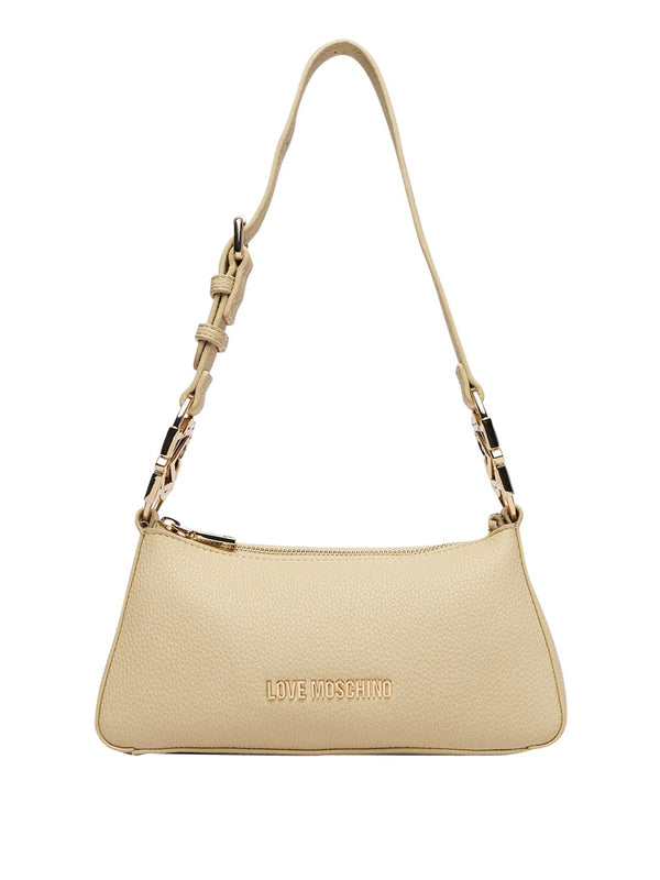 MOSCHINO PRECOLLECTION Borsa A Tracolla Moschino Logo Frontale Burro
