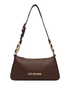 MOSCHINO PRECOLLECTION Borsa A Tracolla Moschino Logo Frontale Marrone