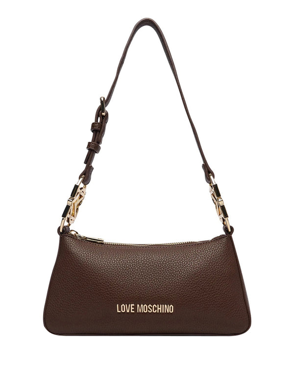 MOSCHINO PRECOLLECTION Borsa A Tracolla Moschino Logo Frontale Marrone