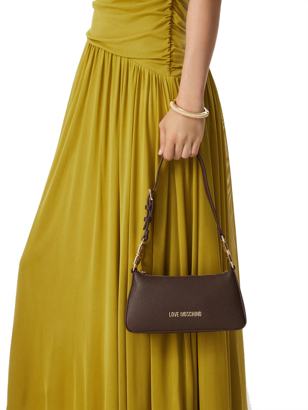 MOSCHINO PRECOLLECTION Borsa A Tracolla Moschino Logo Frontale Marrone