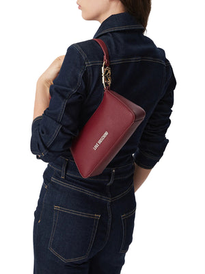 MOSCHINO PRECOLLECTION Borsa A Tracolla Moschino Logo Frontale Vino