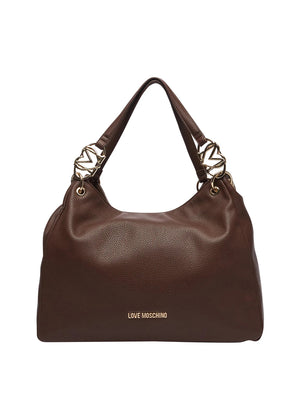 MOSCHINO PRECOLLECTION Moschino Borsa A Mano Logo Frontale Marrone