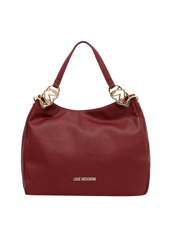 MOSCHINO PRECOLLECTION Moschino Borsa A Mano Logo Frontale Vino