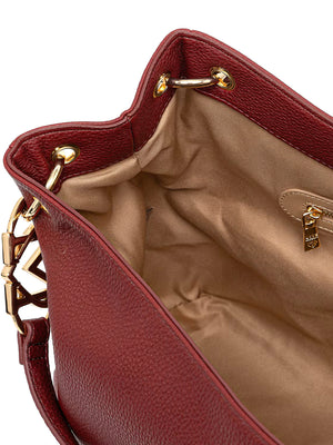 MOSCHINO PRECOLLECTION Moschino Borsa A Mano Logo Frontale Vino