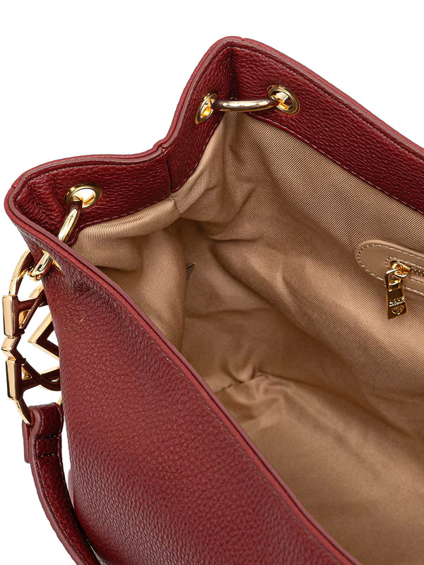 MOSCHINO PRECOLLECTION Moschino Borsa A Mano Logo Frontale Vino