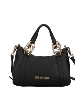 MOSCHINO PRECOLLECTION Borsa A Mano Moschino Logo Frontale Nero
