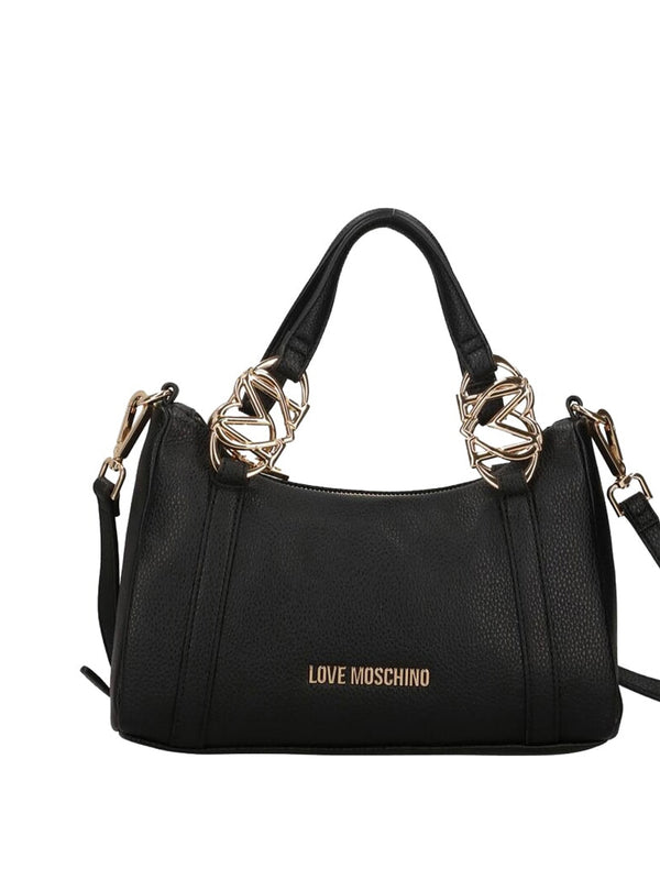 MOSCHINO PRECOLLECTION Borsa A Mano Moschino Logo Frontale Nero
