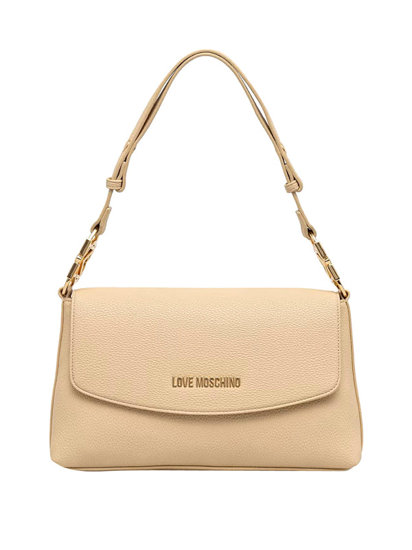 MOSCHINO PRECOLLECTION Borsa A Mano Moschino Logo Frontale Burro