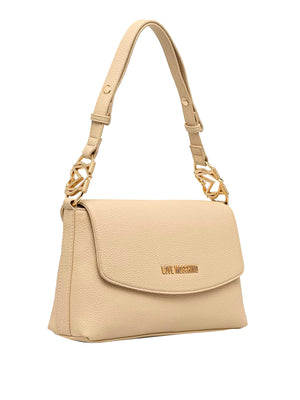 MOSCHINO PRECOLLECTION Borsa A Mano Moschino Logo Frontale Burro