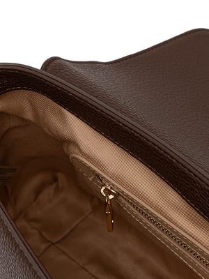 MOSCHINO PRECOLLECTION Borsa A Tracolla Moschino Logo Frontale Marrone