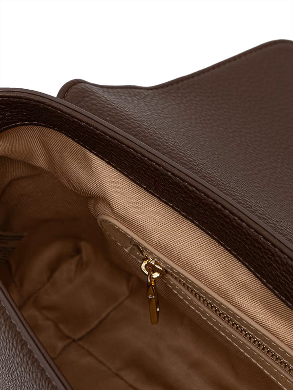 MOSCHINO PRECOLLECTION Borsa A Tracolla Moschino Logo Frontale Marrone