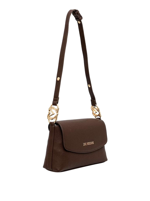 MOSCHINO PRECOLLECTION Borsa A Tracolla Moschino Logo Frontale Marrone
