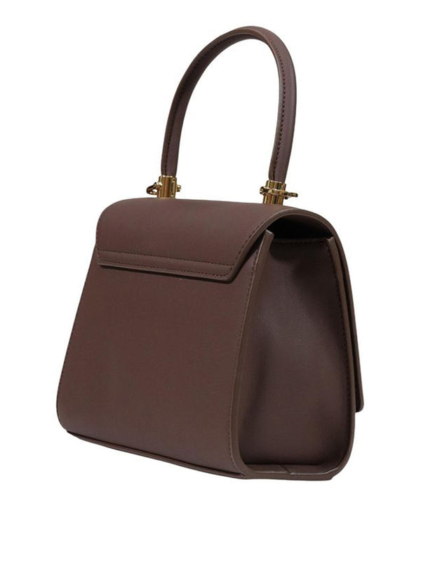 MOSCHINO PRECOLLECTION Borsa A Mano Moschino Logo Frontale Marrone