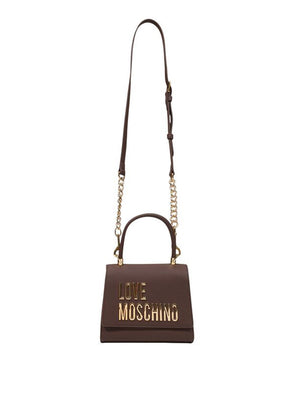 MOSCHINO PRECOLLECTION Borsa A Mano Moschino Logo Frontale Marrone