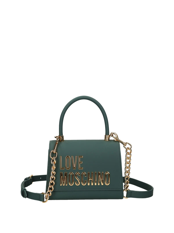 Moschino Borsa A Mano Moschino Logo Frontale Verde
