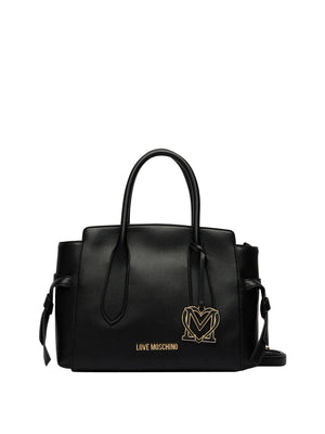 MOSCHINO PRECOLLECTION Borsa A Mano Moschino Logo Frontale Nero