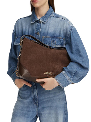 MOSCHINO PRECOLLECTION Borsa A Mano Moschino Logo Frontale Marrone