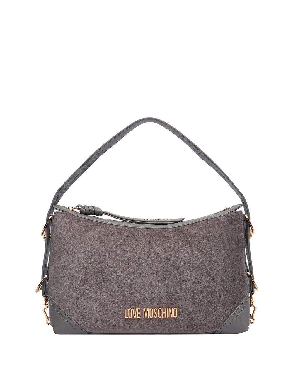 MOSCHINO PRECOLLECTION Borsa A Mano Moschino Logo Frontale Grigio