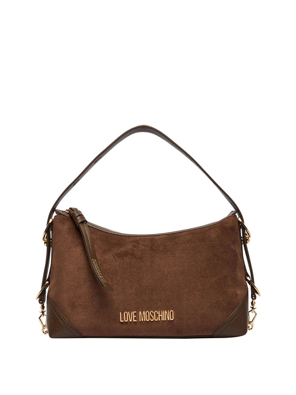 MOSCHINO PRECOLLECTION Borsa A Mano Moschino Logo Frontale Marrone