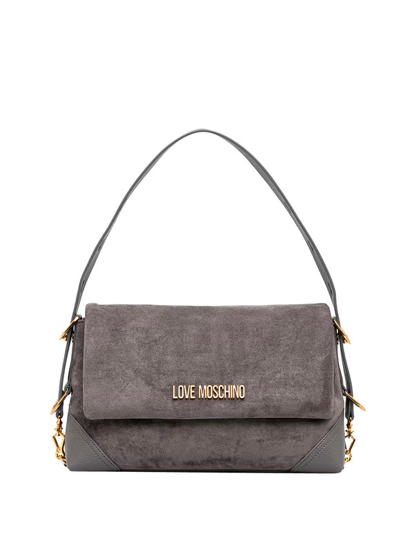 MOSCHINO PRECOLLECTION Borsa A Mano Moschino Logo Frontale Grigio