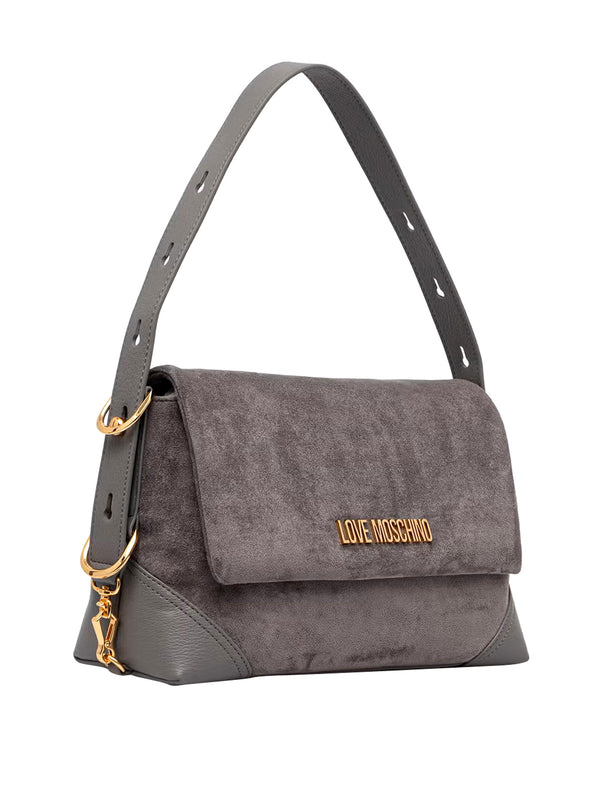 MOSCHINO PRECOLLECTION Borsa A Mano Moschino Logo Frontale Grigio