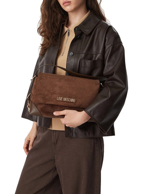 MOSCHINO PRECOLLECTION Borsa A Mano Moschino Velour - Marrone