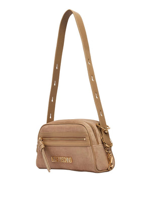 MOSCHINO PRECOLLECTION Borsa A Mano Moschino Velour Sabbia