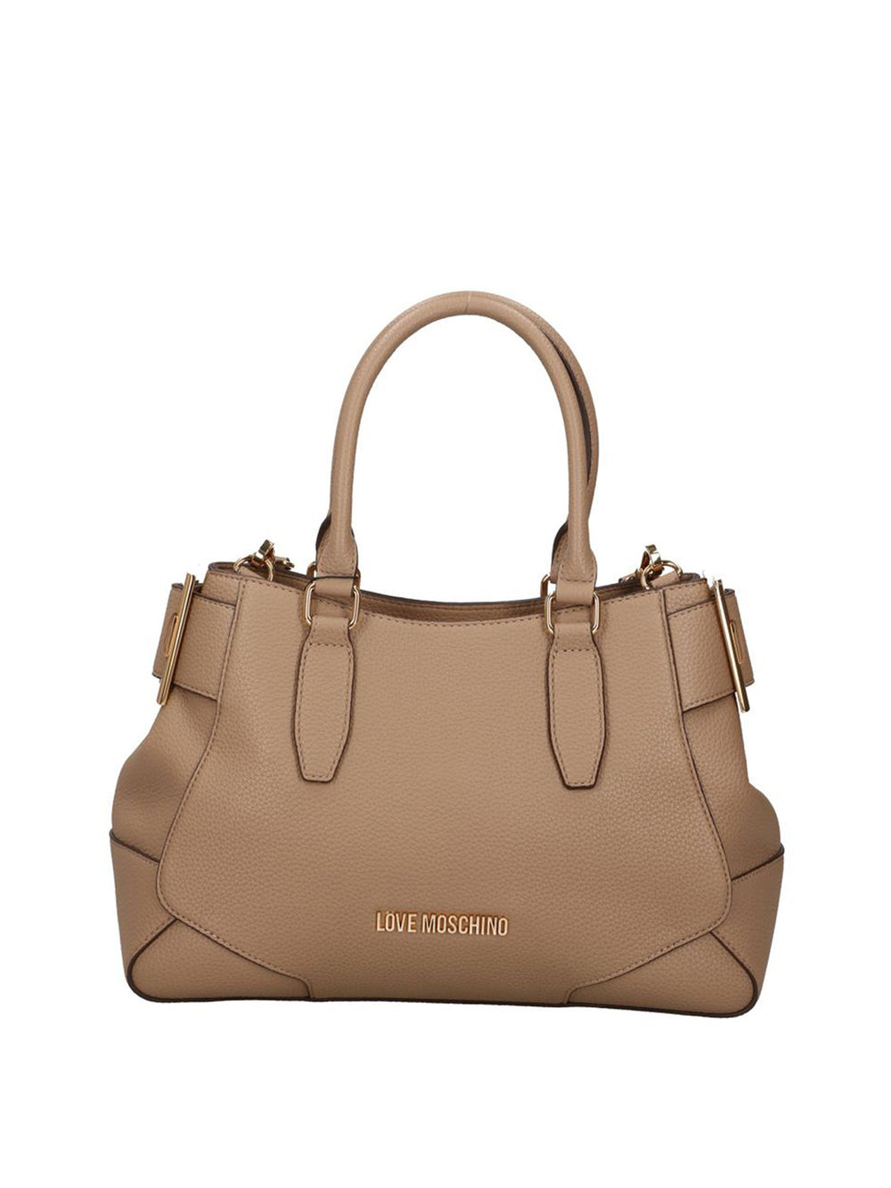 MOSCHINO PRECOLLECTION Borsa A Mano Moschino Logo Frontale Sabbia