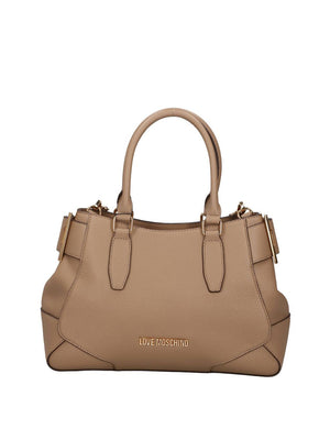 MOSCHINO PRECOLLECTION Borsa A Mano Moschino Logo Frontale Sabbia