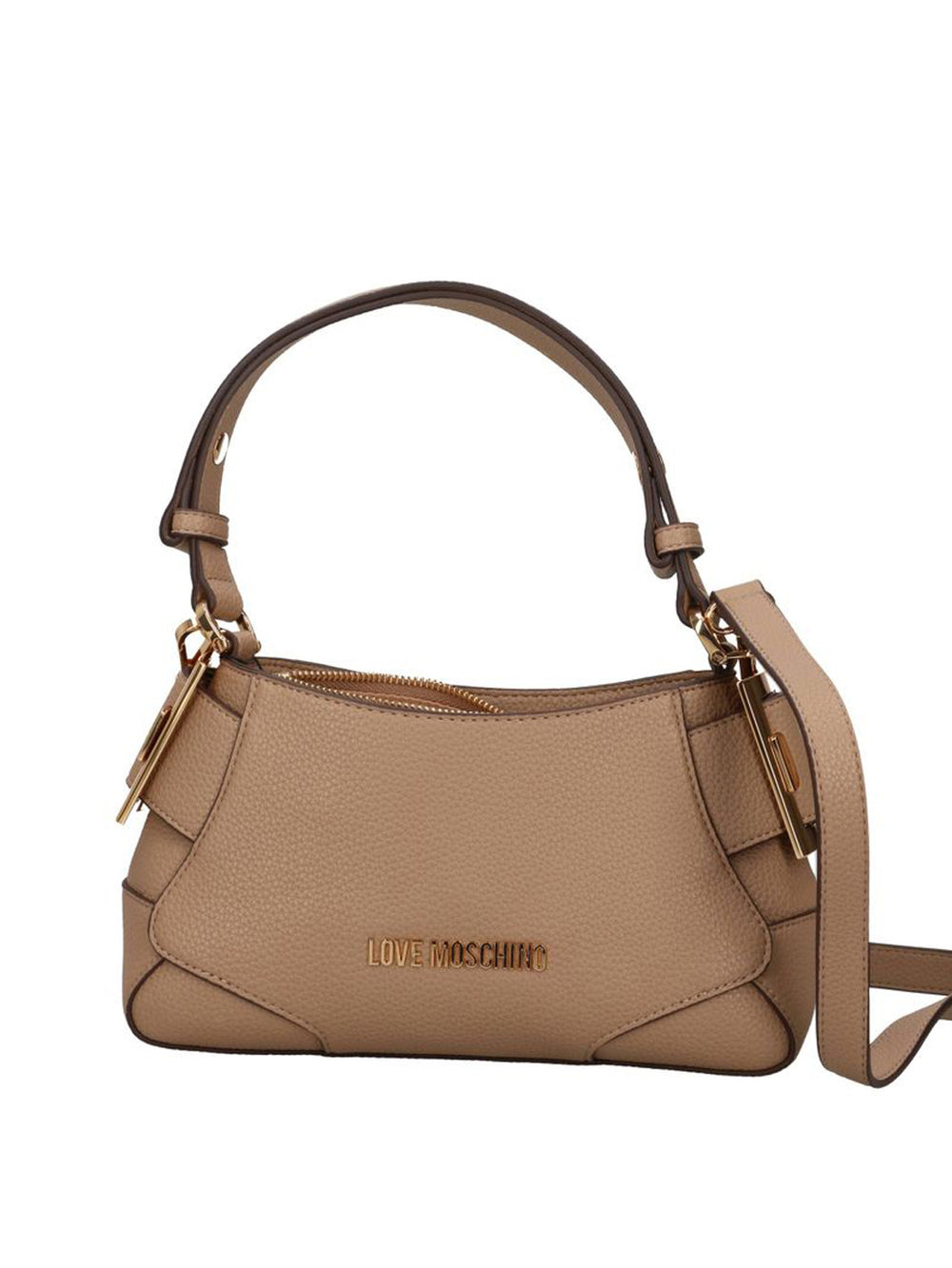MOSCHINO PRECOLLECTION Borsa A Mano Moschino Logo Frontale Sabbia