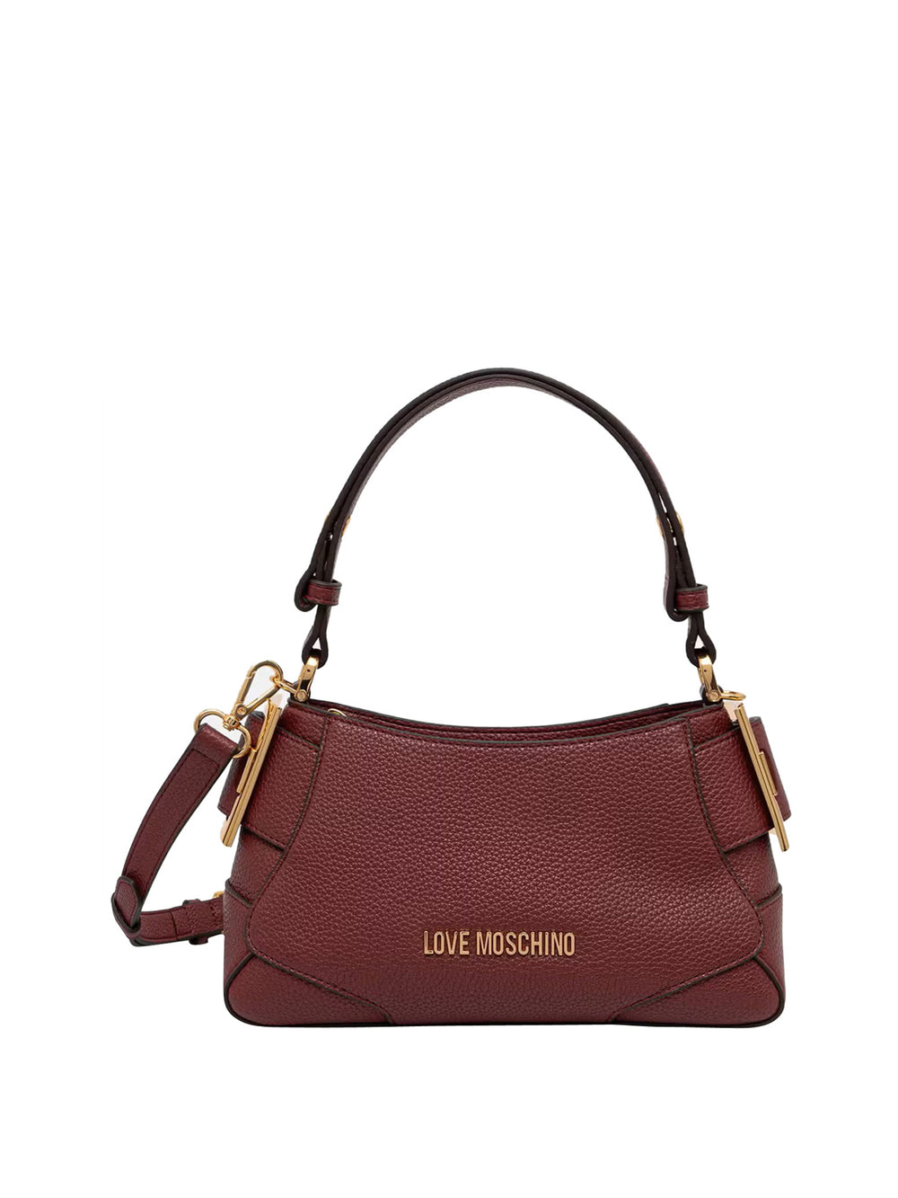 Moschino Borsa A Mano Moschino Logo Frontale Vino