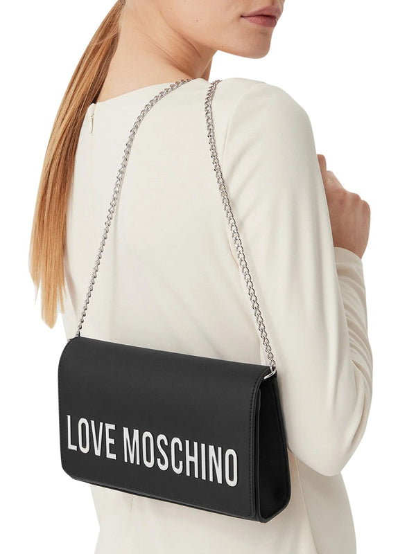 MOSCHINO PRECOLLECTION Borsa A Mano Moschino Logo Frontale Nero