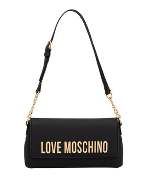 MOSCHINO PRECOLLECTION Borsa A Mano Moschino Logo Frontale Nero