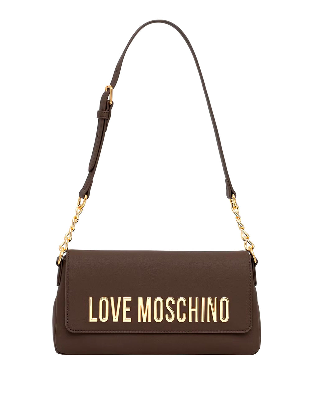 MOSCHINO PRECOLLECTION Borsa A Mano Moschino Logo Frontale Marrone