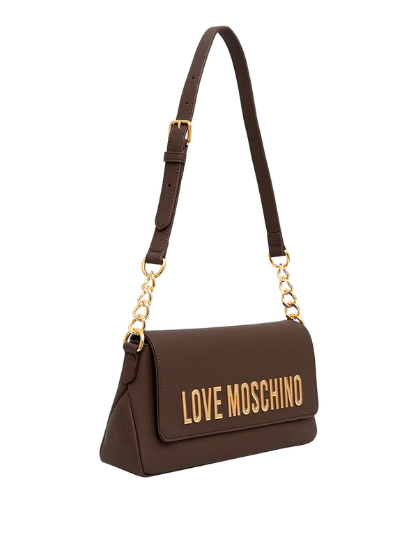 MOSCHINO PRECOLLECTION Borsa A Mano Moschino Logo Frontale Marrone